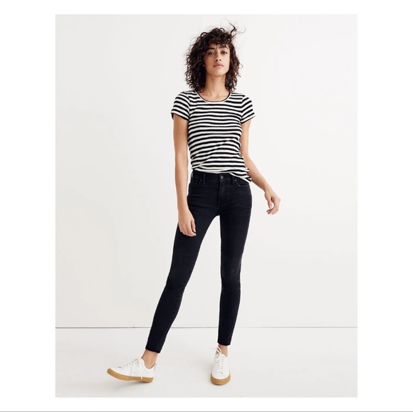 Madewell Denim - Madewell 9" High Rise Black Skinny Jeans Lunar In 27